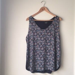 LOFT Blue Sleeveless Top